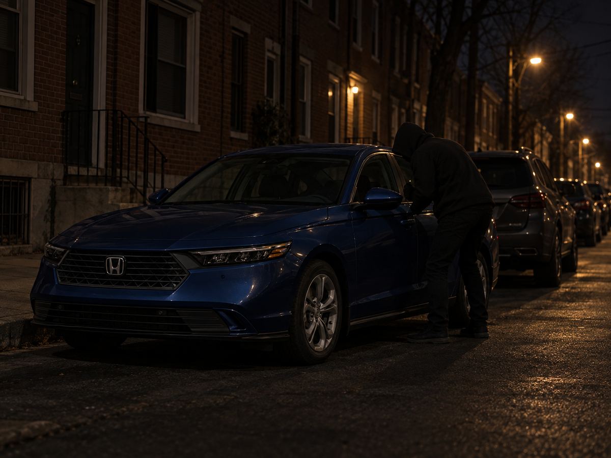 Honda Accord on a city street