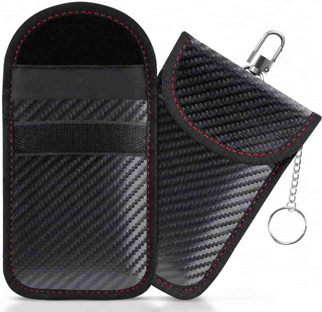 Faraday bag for car key fob — signal-blocking pouch